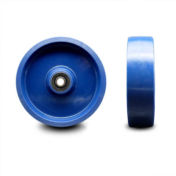 SCC - 8" Solid Polyurethane Wheel Only w/Roller Bearing-1/2" Bore-1400 lbs Cpty